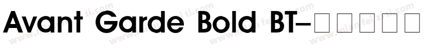 Avant Garde Bold BT字体转换